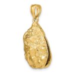 14K 3-D Textured Oyster Shell Charm - Image 5