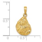 14K 3-D Textured Oyster Shell Charm - Image 3