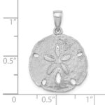 14K White Gold Polished Sand Dollar Charm - Image 3