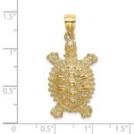 14K Large Land Turtle Charm - Image 3