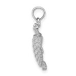 14K White Gold Textured Sea Turtle Charm - Image 2