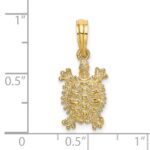 14K Small Land Turtle Charm - Image 3