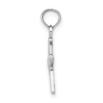 14K White Gold Polished Mini Dancing Starfish Charm - Image 2