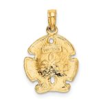 14K Polished Sand Dollar Charm - Image 4