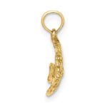 14K Polished Textured Bannerfish Charm - Image 2
