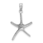 14K White Gold Dancing Starfish Charm - Image 4