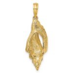 14K Polished Elongated Shell Charm - Image 4