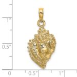 14K Textured Conch Shell Charm - Image 3