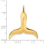 14K 3-D Polished Whale Tail Chain Slide - Image 3