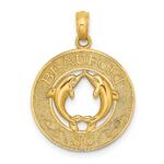 14K BEAUFORT SC with Dolphins Circle Charm