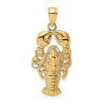 14K Textured Maine Lobster Charm