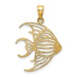 14K Cut-Out Angelfish Charm - Image 4