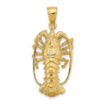 14K Large Florida Lobster Charm
