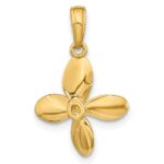 14K 3-D with 4 Blades Propeller Charm - Image 4