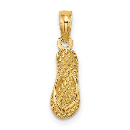 14K 3-D REHOBOTH Single Flip-flop Charm