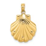 14K Reversible Dolphins and Waves in Shell Charm - Image 4