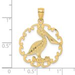 14K Pelican In Circle Charm - Image 3