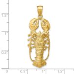 14K Large 3-D Lobster Pendant - Image 3