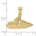 14K Textured 2-D Jet Ski Charm - Image 3