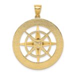 14K Large Nautical Compass Charm - Image 4