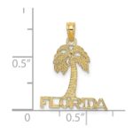14K FLORIDA Palm Tree Charm - Image 3