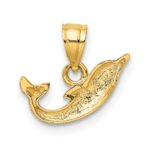 14K Polished Mini Dolphin Charm - Image 4