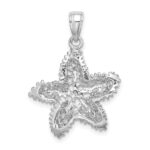 14K White Gold Starfish Filigree Charm - Image 4