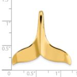 14K Large 3-D Polished with Hidden Bail Whale Tail Omega Slide - Image 3