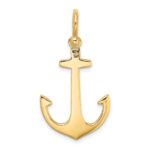 14K 3-D Polished Anchor Charm - Image 4