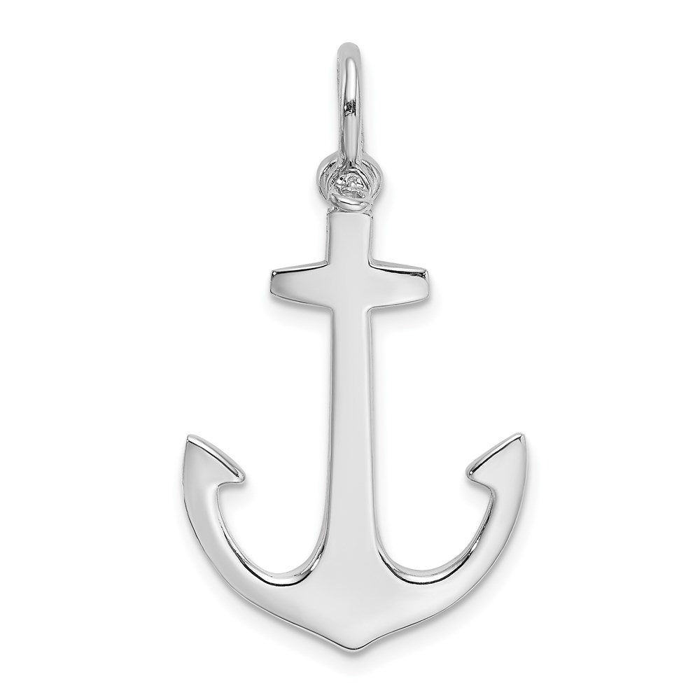 K7878W.jpg 14K White Gold Polished 3-D Anchor Charm - Image 1