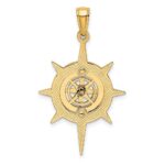 14K Star Frame with Nautical Compass Center Charm - Image 4
