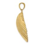 14K Large 3-D Textured Scallop Shell Charm - Image 2