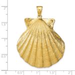 14k Large Scallop Shell Pendant - Image 3