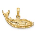 14K 2-D Humpback Whale Charm - Image 3
