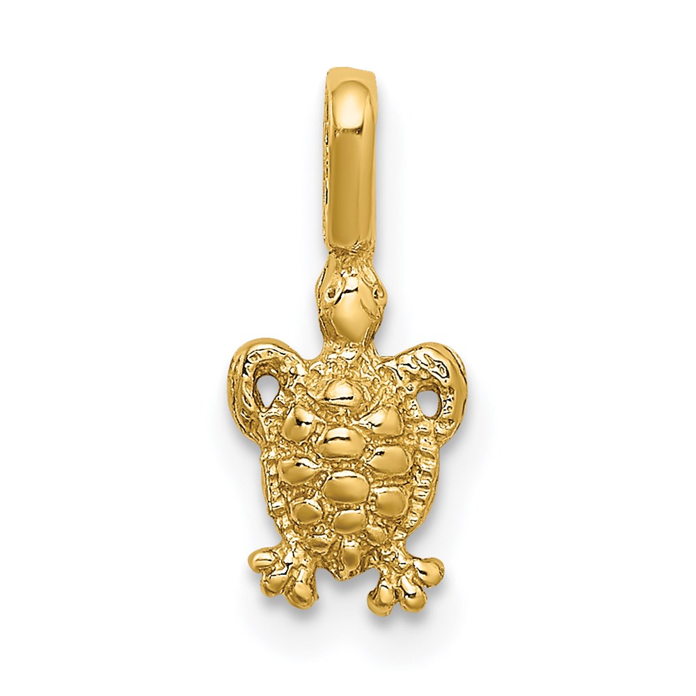 K7937.jpg 14K Mini Sea Turtle with Fixed Bail Charm - Image 1