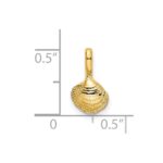 14K Mini Clam Shell Charm - Image 3