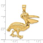 14K Large Textured Pelican Charm - Image 3
