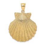 14K Large Textured Scallop Shell Charm