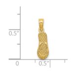14K 3D LBI (Long Beach Island) Single Flip-flop Charm - Image 3