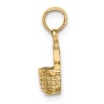 14K 2-D Flat Back Mini Basket Charm - Image 2