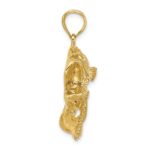 14K Large 2-D Bass Fish Jumping Charm - Image 2