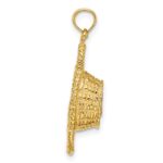 14K 3-D 2 Handles Oval Basket Charm - Image 2