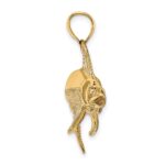 14K Large 3-D Polished and Satin Swordfish Charm - Image 2