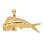 14K Large 3-D Male Dorado (Mahi-Mahi) Charm