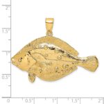 14K Large 3-D Flounder Fish Charm - Image 3