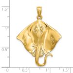 14k Polished Large Stingray Charm - Image 3