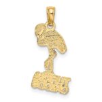 14K TURKS AND CAICOS Flamingo Charm - Image 4