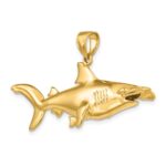14K Large 3-D Hammerhead Shark Charm - Image 4