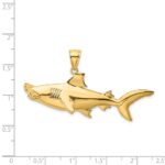 14K Large 3-D Hammerhead Shark Charm - Image 6