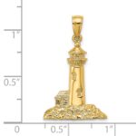 14K Polished Lighthouse Charm - Image 3
